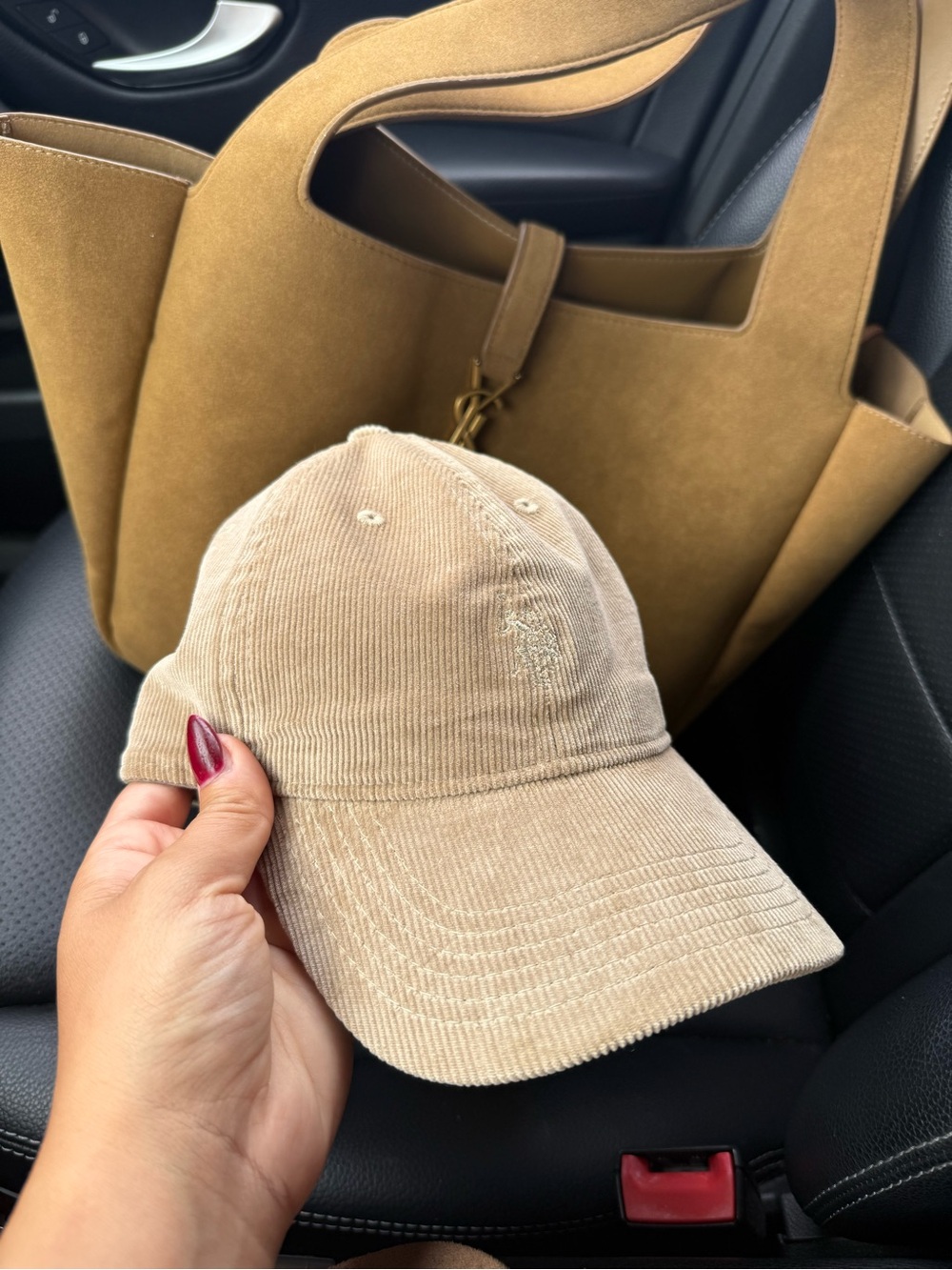 U.S. Polo Assn. Corduroy Baseball Cap in Beige/Tan